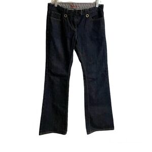Boden 12L Bootcut Jeans Dark Blue Mid Rise Pockets Tab Closure Classic 8…